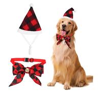 Toyvian Disfraz Navideño para Perro y Gato Traje y Pajarita De Gorro De Papá Noel para Mascotas para Fiesta De Navidad