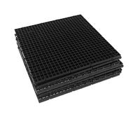 Toyvian Divisor para Acuario de Plástico Negro 30x30 Cm, Rejilla de Filtro Inferior para Pecera, Placa de Aislamiento de Fondo, Separador de Tanque para Filtración y Protección, Pack de 8