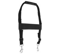 Toyvian Empuñadura para Perros Guía Guía Estable, Arnés Puente Negro | Acero Inoxidable y Tela, Diseño Ergonómico Curvo, para Zonas Comerciales y Tránsito, Uso en Perros de Trabajo