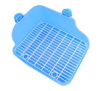 Toyvian Entrenador De Baño para Mascotas Pequeño con Diseño De Pared Inodoro para Conejos Hurones Hámsters y Otros Animales Pequeños Bandeja Orinal Azul para Interior y Jaula Entrenamiento
