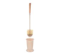 Toyvian Escobilla Water y Soporte de Madera con Cepillo de Mango Largo para Baño para Eliminar Difíciles Suministros de Limpieza en Baños y Oficinas