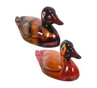 Toyvian Escultura de Pato Mandarín 2 Pcs Pequeño Resina Amor y Fidelidad Decoración Romántica para Bodas y Escritorio Obsequio Parejas Adorno Figuritas de San Valentín