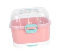 Toyvian Escurridor de Biberones Multifuncional Color Rosa Estación de Secado de Biberones de Alta Capacidad Soporte Desmontable con Bandeja para Agua para Mamás y Espacio