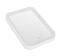 Toyvian Espejo de Maquillaje LED Soporte, Espejo de Escritorio de Vidrio Blanco, para Mesa, Ahorro de Espacio y Base Estable, para Mujeres