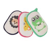 Toyvian Esponja de Baño para Niños Pequeños Esponja de Ducha 3 Unidades Diseño de Dibujos Animados Limpieza Profunda Masaje Seguro para Bebés Recién Nacidos Baño Diario Gancho