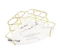 Toyvian Estante de Almacenamiento para Lavabo de Baño, Estable E | Dorado, Estilo Surtido, Diatomita y Metal, para Mesa y Esquina del Aseo Estilo Aleatorio