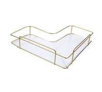 Toyvian Estante De Pared para Baño Estantería Esquinera Acrílico Dorado Sin Taladro Almacenamiento Cosméticos Soporte Baño Pared Organizador para Ducha Aluminio Resistente