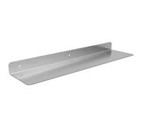 Toyvian Estante Flotante de Pared de Acero Inoxidable sin Perforaciones para Baño y Oficina, Estantería Lineal Moderna de 40x10 Cm para Optimización de Espacio