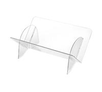 Toyvian Estantería de Escritorio Transparente para Libros Pet Desmontable | Organizador de Libros Moderno, Montaje sin Herramientas, Uso Multifuncional, Estante Flotante Blanco