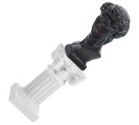 Toyvian Estatua David Busto Resina Decorativa con Columna Romana Miniatura para Decoración Hogar Mesa Escritorio de Bronce Antiguo