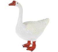 Toyvian Estatua de Ganso, Escultura de Animales de Granja: Estatua de Ganso para jardín, Patio, Granja, Granja, decoración del hogar, para Escritorio Interior y Exterior (Blanco)