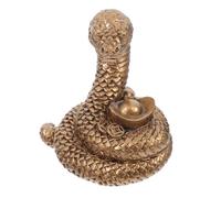 Toyvian Estatua de Serpiente de Latón Vintage para Decoración y Oficina Escultura de Animales con Diseño Único y Simbolismo del Año Serpiente Adorno Compacto para Escritorios y Mesas de