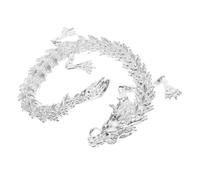 Toyvian Estatua Dragón Chino Feng Shui de Metal con Articulaciones Móviles Decoración para Oficina y Hogar Símbolo de Poder y Buena Suerte Adorno para Escritorio Figura Cultural del Chino