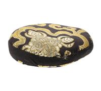 Toyvian Estera De Madera Para Peces Cojín Para Cuenco Tibetano Soporte Para Cuenco Adorno Para Templo Para Práctica De Casa o Templo Color Negro y Dorado