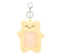 Toyvian Estuche para Tarjetas de Peluche Llavero Colgante, Funda Protectora Visible para Tarjetas de Identificación y Bus, Diseño de Dibujos Animados de Gato y Conejo, Tamaño Compacto