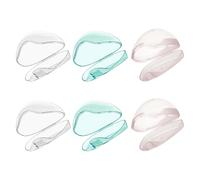 Toyvian Estuche Portachupetes Triangular Portátil 6 Unidades Caja para Chupetes Transparente Rosa y Verde Diseño Antipolvo Sellado Adecuado para Viajes y Guardería