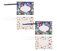 Toyvian Estuche Portátil para Toallitas Húmedas de Ñiño Cremallera, Bolsa Reutilizable Eva Tamaño Pequeño, Paquete de 4 Unidades Adecuado para Viajes y Guardería