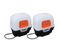 Toyvian Estuche Protector para Faros LED de Camping 2 Unidades Caja Portátil de Plástico Resistente para Almacenamiento y Soporte de Linternas en Senderismo y Pesca