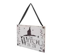 Toyvian Etiqueta Colgante Reutilizable de Halloween con Diseño de Sombrero de Bruja de Madera Adecuado para Decoración en Fiestas y Bares