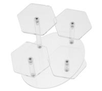 Toyvian Expositor Acrílico Transparente para Joyas y Muñecos, Escalonado De 4 Niveles, Tamaño Grande, Soporte Resistente De Acrílico, Adecuado para Exhibición En Hogar y Tienda