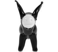 Toyvian Figura de Burro Negro de Vidrio Soplado Artesanal en Miniatura Diseño Creativo y Decorativo para Gabinete de Curiosidades y Ahorro de Espacio