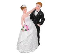 Toyvian Figura de Novios para Tarta de Boda de Resina, Adorno para Pastel de Bodas y Despedida de Soltera, Decoración Romántica para Centros de Mesa Nupciales, Detalle Duradero