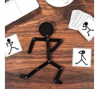 Toyvian - Figura deportiva de madera, juguete educativo temprano, juguete de despertar, juguete interactivo, artista de madera, juguete articulado, madera, rompecabezas, pequeño muñeco de madera, niño