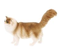 Toyvian Figurita de Gato Miniatura Resistente de PVC Decoración Adorable para Escritorio y Regalo Infantil Modelo Detallado de Mascota para Ambientar Espacios Pequeños
