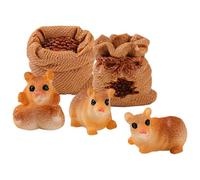 Toyvian Figurita de Rata de Resina para Micropaisaje, Adorno Animal Adorable y Ligero, Adecuado para Decoración de Cumpleaños y Patio, Fácil de Usar y Práctica