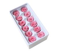 Toyvian Flores Inmortales para Boda 12 Piezas Rosas Claras 3-4 CM Cabezas para Decoración Ramos DIY Hogar Fiesta Aniversario