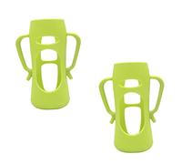 Toyvian Funda De Silicona Protectora Para Biberón De Leche 240ml, Grande y Resistente Al Calor, Anti-escaldaduras, Diseño Plegable Para Bebés y Uso Doméstico, Pack 2 Piezas Verde