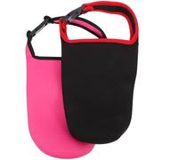 Toyvian Funda Porta Vasos de Neopreno 30oz 2 Piezas Negra con Borde Rojo y Rosa, Bolsa Portátil para Botellas de Agua, Portabotellas de Mano Ligera y Resistente para Viaje y Uso Diario