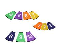 Toyvian Fundas Numeradas para Conos de Entrenamiento 1-10 Cubiertas de Poliéster Coloridas para Señalización Protectores Ligeros para Uso Interior y Exterior en Deportes y Entrenamiento
