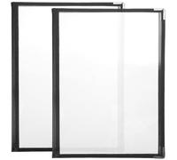 Toyvian Fundas Transparentes para Menús de Pvc, Portadas de Recetas para Restaurantes, 2 Páginas 4 Caras, Esquinas Redondeadas, Resistentes y Fáciles de Limpiar, Ideales para Cafeterías