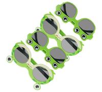 Toyvian Gafas de Sol Divertidas Diseño de Rana 4 Piezas, Lentes de Plástico, Accesorios para Celebraciones en Playa y Fiestas Temáticas de Verano