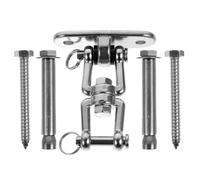 Toyvian Gancho de Fijación para Hamaca y Columpio en Acero Inoxidable 304, Soporte Giratorio 360° para Muebles de Exterior y Espacios al Aire Libre