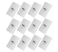 Toyvian Ganchos Adhesivos de Fuerte Viscosidad para Pared de Acero Inoxidable 12 Piezas, Perchas Autoadhesivas Resistentes y Fáciles de Desmontar para Cocina y Baño