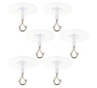 Toyvian Ganchos Adhesivos para Techo 6 Pcs Base de 6.5 Cm para Colgar Mosquiteras y Dosel de Cama, Soporte Resistente sin Daños, Ideales para Dormitorio y Sala de Estar
