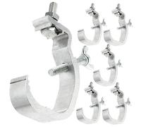 Toyvian Ganchos De Aluminio Para Luces De Escenario, 6 Unidades, Abrazaderas Ajustables Para Tubos De 30-52 Mm, Clips Resistentes y Ligeros En Color Plateado, Accesorios Para Iluminación De Escenario