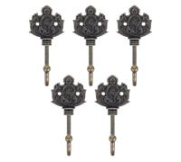 Toyvian Ganchos de Hierro para Pared 5 Unidades con Tornillos, Ganchos Rústicos Decorativos Vintage para Colgar Abrigos, Llaves, Toallas en Dormitorio, Entrada y Cocina,