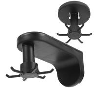 Toyvian Ganchos de Pared Adhesivos 2 Pcs Negros, Perchas de Cocina Giratorias de 6 Garras sin Perforaciones, Gancho Multifuncional para Colgar Utensilios, Organizador Práctico para Cocina