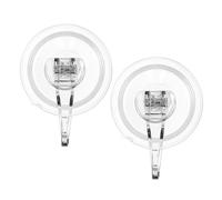 Toyvian Ganchos de Ventosa Transparentes sin Rastro, 2 Unidades Grandes, Adhesivos Impermeables para Baño, Cocina y Paredes Lisas, Ganchos Reutilizables de Succión para Ventanas de Vidrio