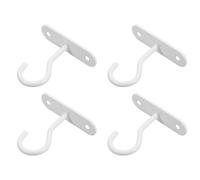 Toyvian Ganchos Metálicos para Colgar Plantas de Exterior E Interior, 4 Unidades, Color Claro, Soporte de Techo y Pared para Macetas, Linternas y Decoraciones Ligeras, Tornillos