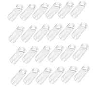 Toyvian Ganchos para Barras de Cortina 24 Piezas Tapas de Gancho de PVC Accesorios para Reparación y Reemplazo de Varillas Verticales Uso Doméstico y Profesional