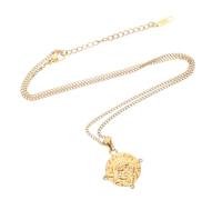 Toyvian Gargantilla de Tarot para Mujer en Acero Inoxidable Dorado Collar Vintage Colgante Rectangular de Ojo Turco y Circonita Joyería Amuleto contra Mal de Ojo para Uso Diario y