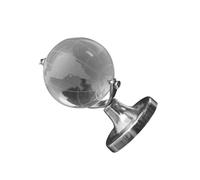 Toyvian Globo Terráqueo de Escritorio Mini Cristal Delicado Giratorio Adorno Decorativo para Bodas y Fiestas Obsequio Creativo para Decoración Interior