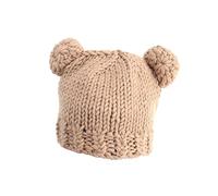 Toyvian Gorro de Punto para Ñiño Orejas de Accesorio para Fotografía de Recién Nacido para Niños y Niñas Marrón Adecuado para 0-3