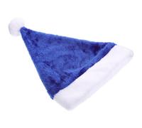 Toyvian Gorro Navideño de Peluche Azul para Adultos Gorro Clásico de Papá Noel Unisex Accesorio para Disfraz y Fiesta Navideña Decoración Suave y Cómodo para Celebraciones