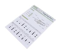 Toyvian Gráfico de Acordes para Trompeta Póster de Práctica para Principiantes Guía Visual de Digitación Herramienta Educativa para Estudiantes y Aficionados