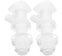 Toyvian Grifo Dispensador de Agua Blanco de Plástico, Fácil de Instalar y Reutilizable, Repuesto para Enfriador de Agua Botón Pulsador, Adecuado para Cocina, Pack de 2 Piezas